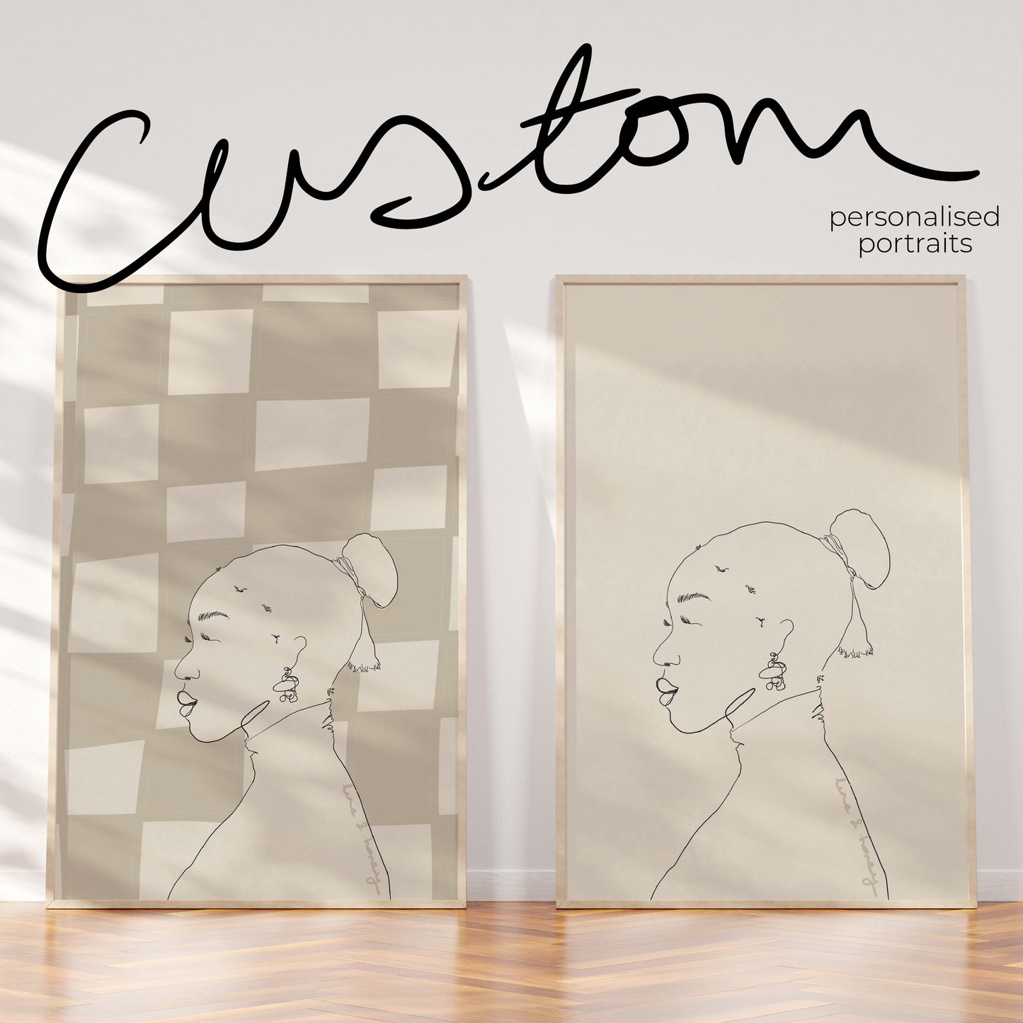 Custom personalised portrait